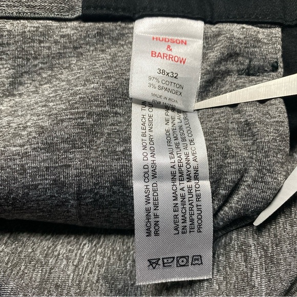 Hudson & Barrow Performance Tech Men’s Flex Size 38 x32 Black - Picture 7 of 7